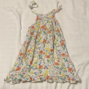 Angel Dear Kids Colorful Floral Dress with Tie Straps